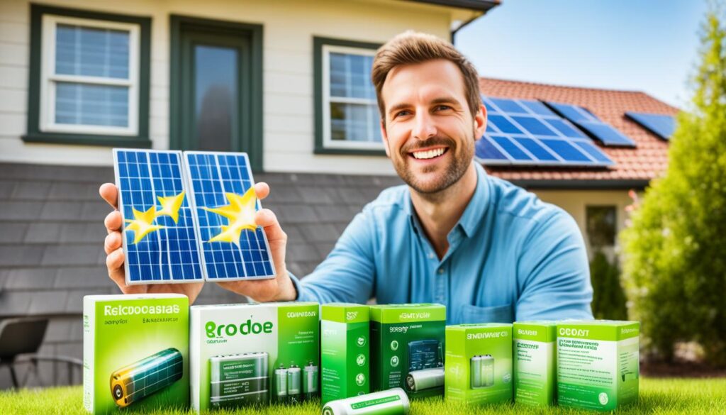 rechargeable batteries and solar panels
